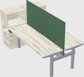 Shared electric desk + cabinet