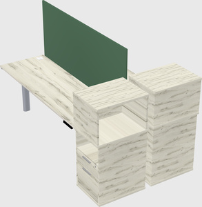 Shared electric desk + cabinet
