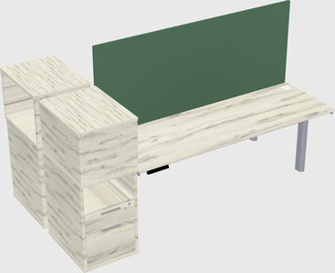 Shared electric desk + cabinet