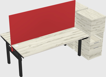 Shared electric desk + cabinet