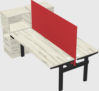 Shared electric desk + cabinet