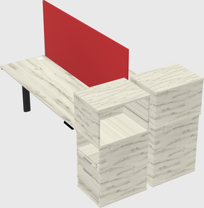 Shared electric desk + cabinet