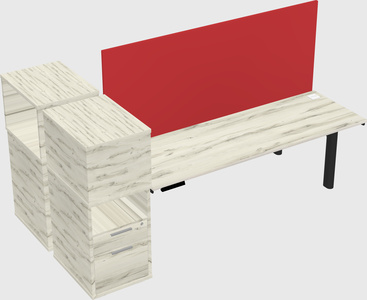 Shared electric desk + cabinet