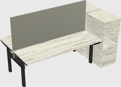 Shared electric desk + cabinet