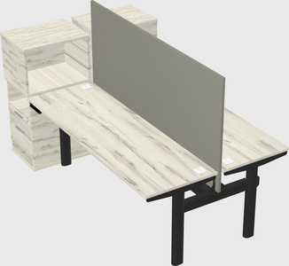 Shared electric desk + cabinet