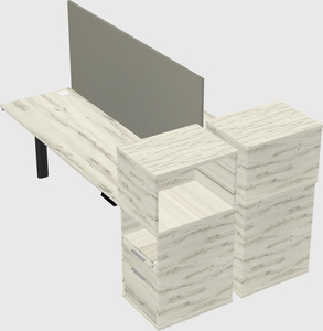 Shared electric desk + cabinet
