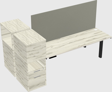 Shared electric desk + cabinet