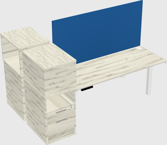 Shared electric desk + cabinet