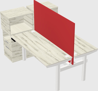 Shared electric desk + cabinet