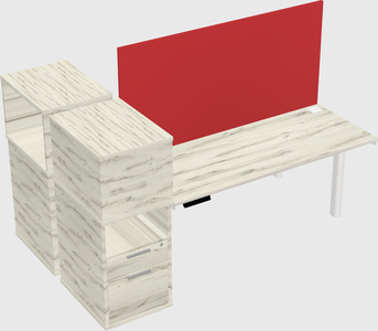 Shared electric desk + cabinet