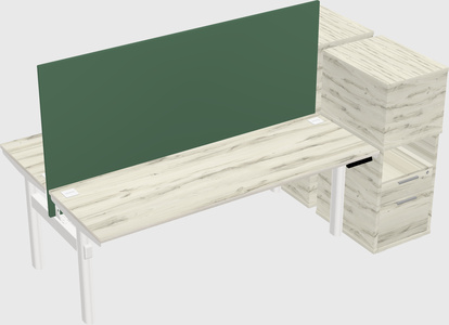 Shared electric desk + cabinet
