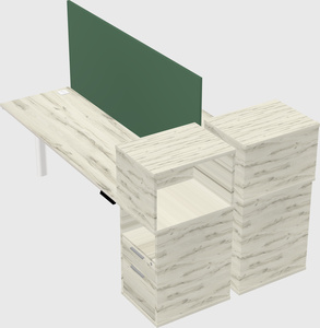 Shared electric desk + cabinet