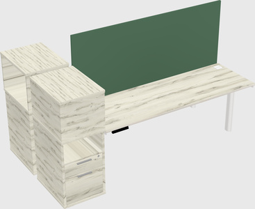 Shared electric desk + cabinet