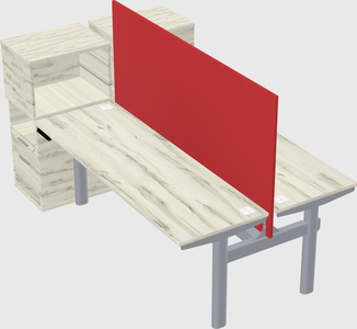 Shared electric desk + cabinet