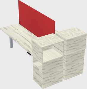 Shared electric desk + cabinet
