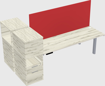 Shared electric desk + cabinet