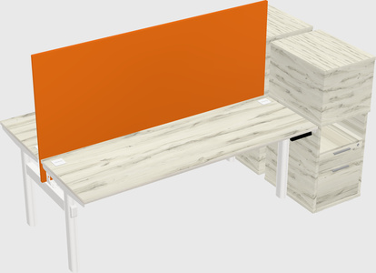 Shared electric desk + cabinet