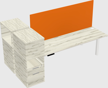 Shared electric desk + cabinet