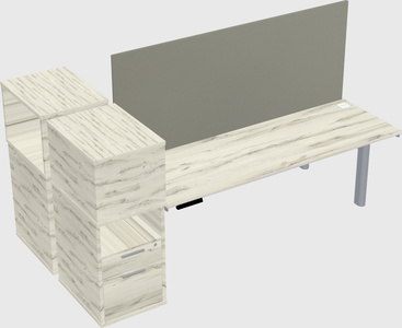 Shared electric desk + cabinet