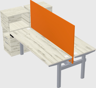 Shared electric desk + cabinet