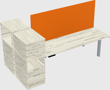 Shared electric desk + cabinet