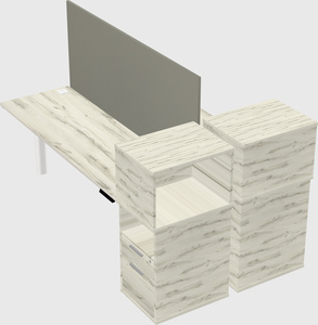 Shared electric desk + cabinet