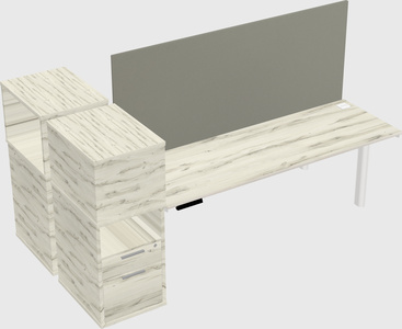 Shared electric desk + cabinet