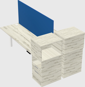 Shared electric desk + cabinet