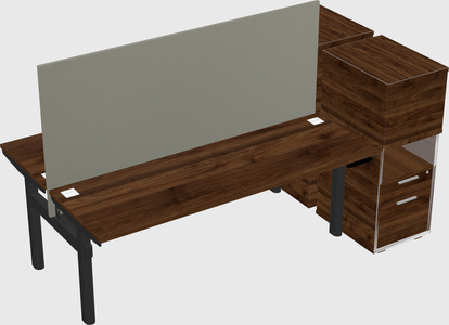 Shared electric desk + cabinet