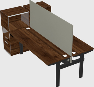 Shared electric desk + cabinet