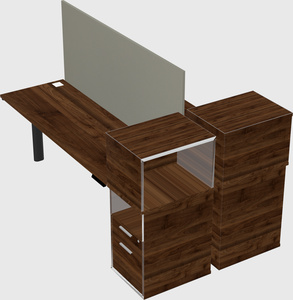 Shared electric desk + cabinet
