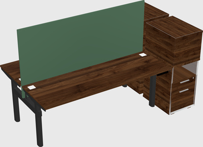 Shared electric desk + cabinet