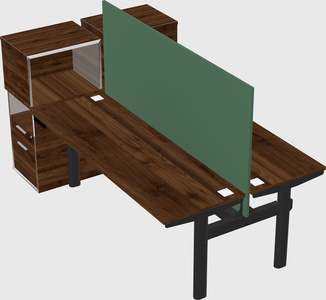 Shared electric desk + cabinet