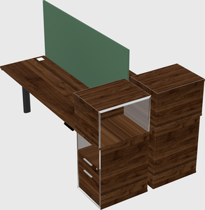 Shared electric desk + cabinet