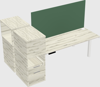 Shared electric desk + cabinet