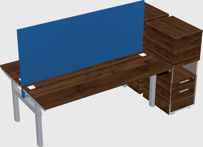 Shared electric desk + cabinet