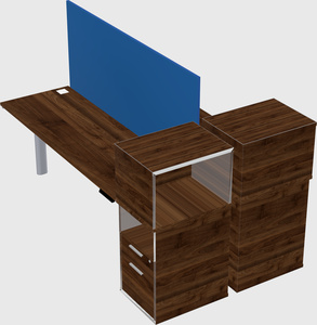 Shared electric desk + cabinet