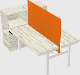 Shared electric desk + cabinet
