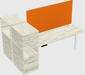 Shared electric desk + cabinet