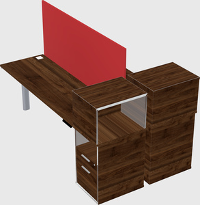Shared electric desk + cabinet