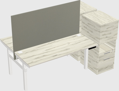 Shared electric desk + cabinet