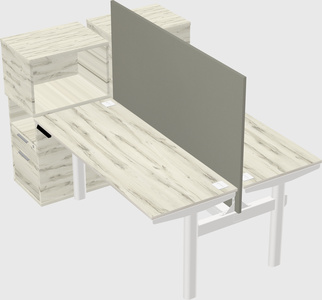 Shared electric desk + cabinet