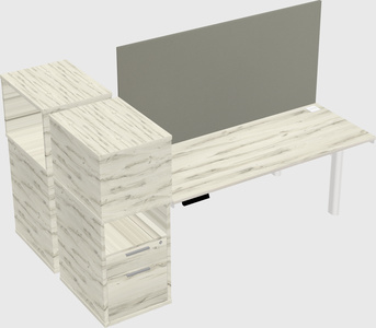 Shared electric desk + cabinet