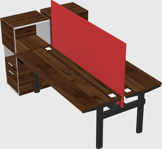 Shared electric desk + cabinet