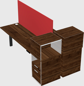 Shared electric desk + cabinet