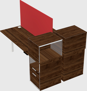 Shared electric desk + cabinet