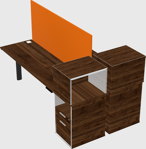 Shared electric desk + cabinet
