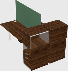Shared electric desk + cabinet