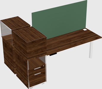 Shared electric desk + cabinet