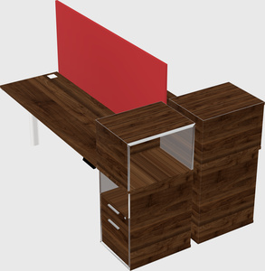 Shared electric desk + cabinet
